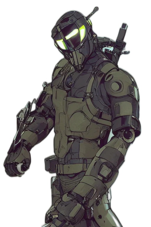 robot, concept art, cyberpunk, 3d render transparent PNG cut-out
