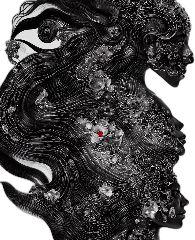 hair, mask, crown, face transparent PNG cut-out