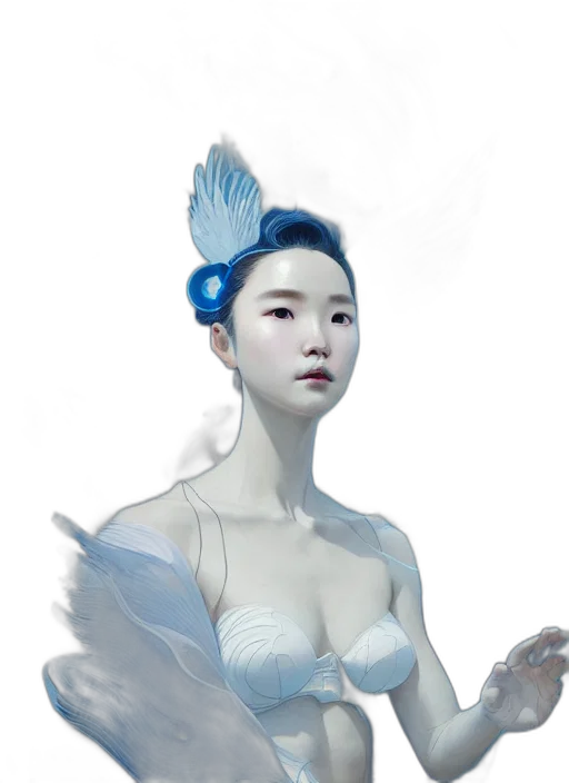 crown, dress, mask, staff, fantasy art, concept art, photorealistic, oil painting transparent PNG cut-out