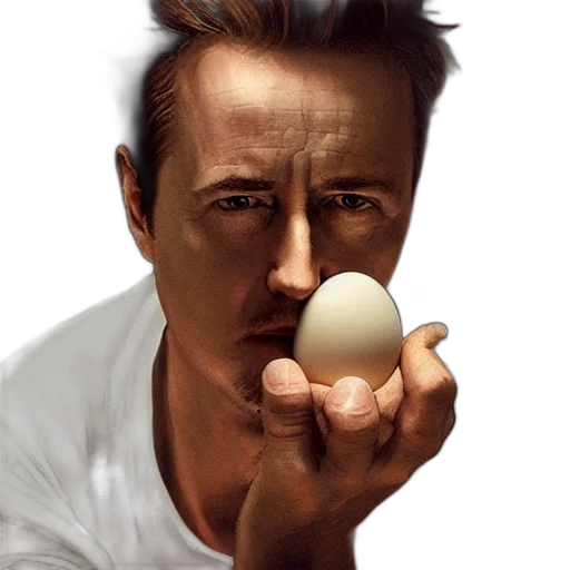 food, face, photorealistic, comic book art, concept art, 3d render, boiled, egg transparent PNG cut-out