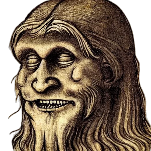 face, mask, creature, hair transparent PNG cut-out