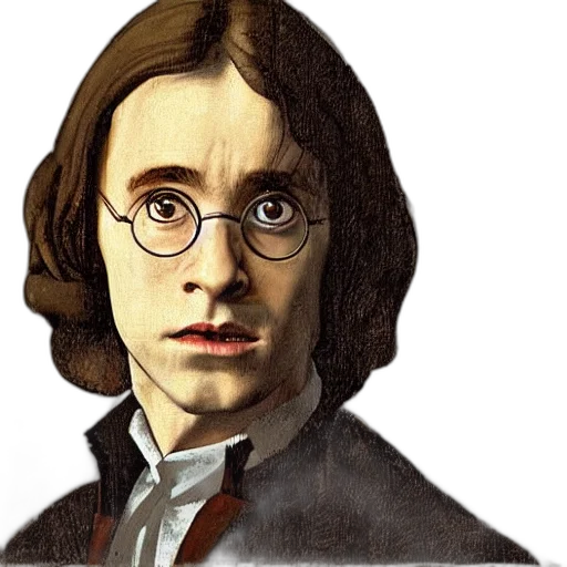 face, hair, staff, photorealistic transparent PNG cut-out