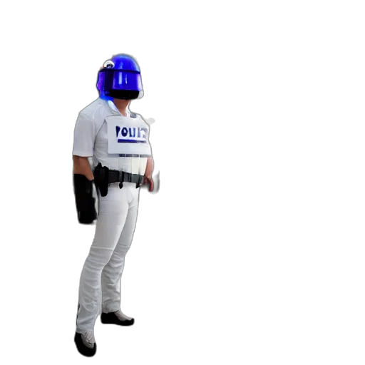 robot, staff, jacket, mask transparent PNG cut-out
