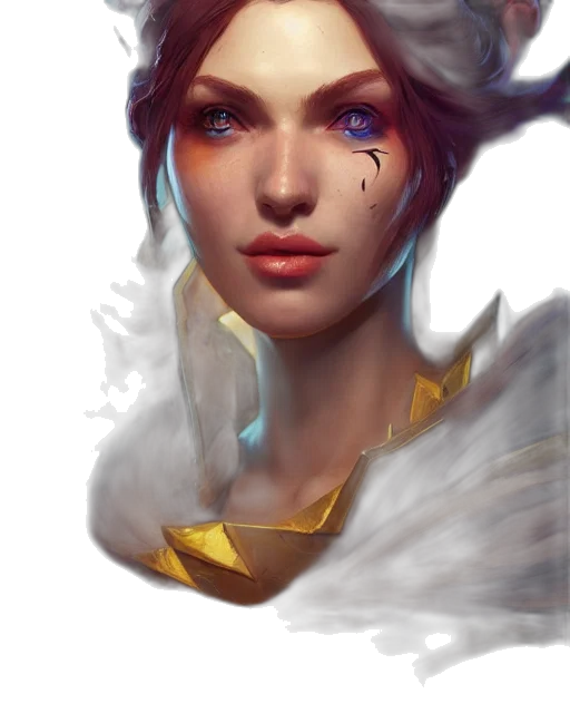 face, crown, dragon, staff, fantasy art, concept art, photorealistic, oil painting transparent PNG cut-out