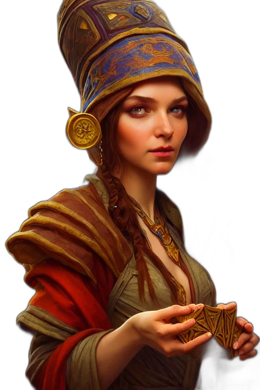 jewelry, face, staff, hat transparent PNG cut-out