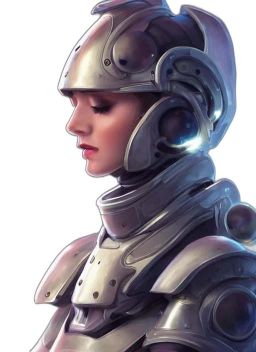 robot, face, concept art, fantasy art, 3d render, photorealistic, pastel, full transparent PNG cut-out