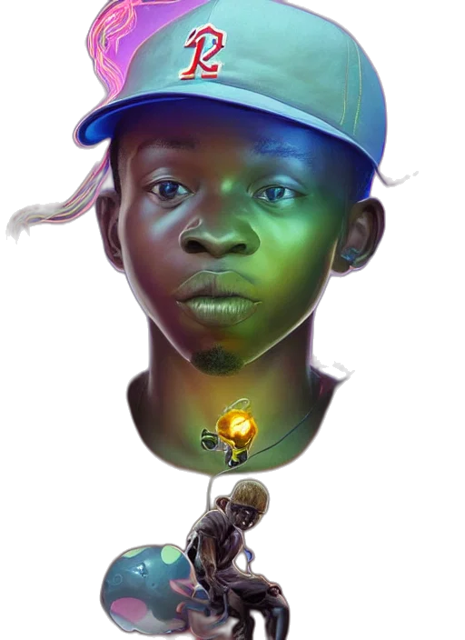 face, robot, weapon, hat, concept art, photorealistic, 3d render, comic book art transparent PNG cut-out