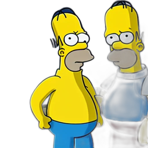 concept art, cartoon, 3d render, photorealistic, homer, simpson, meth transparent PNG cut-out