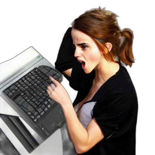 staff, emma, watson, angrily transparent PNG cut-out
