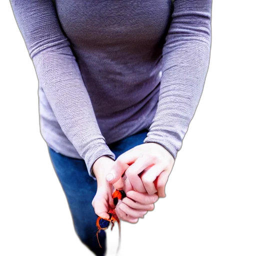 staff, jewelry, jacket, weapon, woman, going, walk, holding transparent PNG cut-out