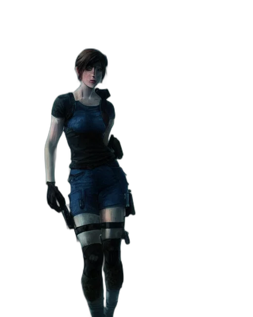 dress, staff, weapon, robot, concept art, 3d render, cyberpunk, pixel art transparent PNG cut-out