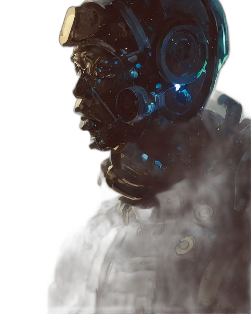 mask, robot, face, jacket transparent PNG cut-out