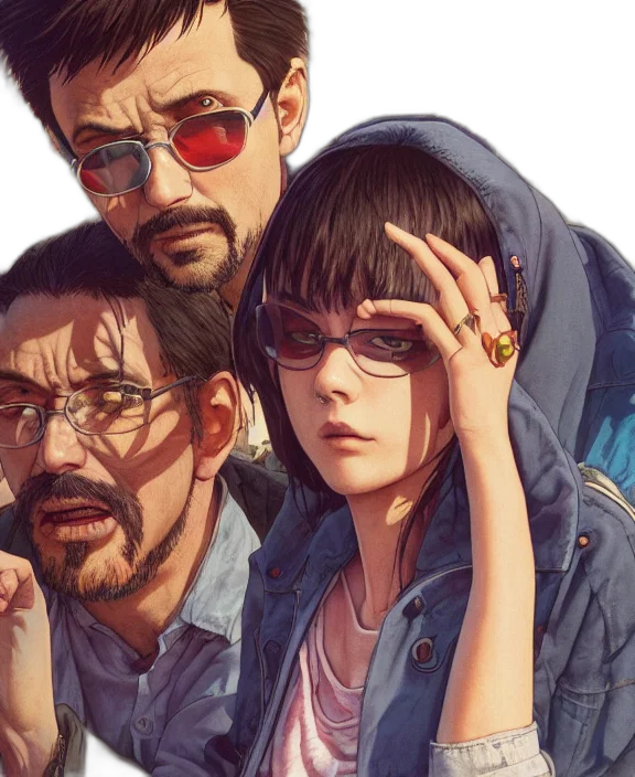 jacket, comic book art, concept art, cyberpunk transparent PNG cut-out