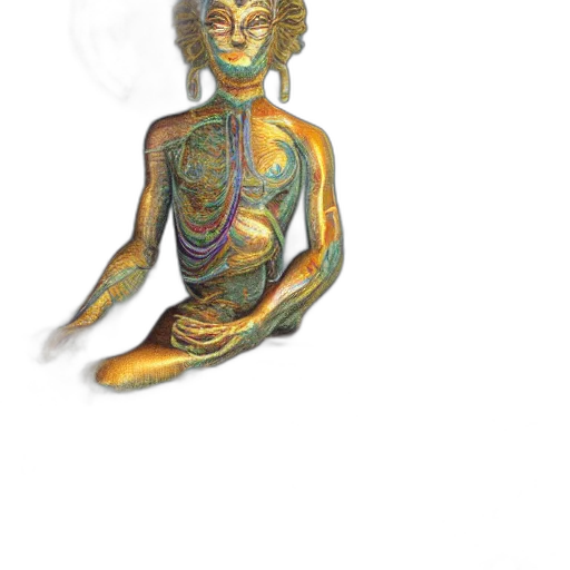 mask, jewelry, staff, 3d render transparent PNG cut-out