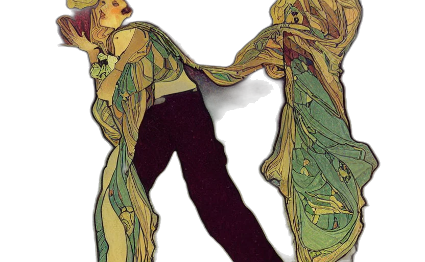 dress, mask, jacket, concept art transparent PNG cut-out