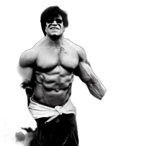photorealistic, hulk, performing, woodstock transparent PNG cut-out