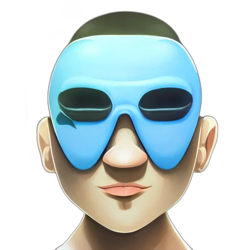 mask, face, 3d render, cartoon transparent PNG cut-out