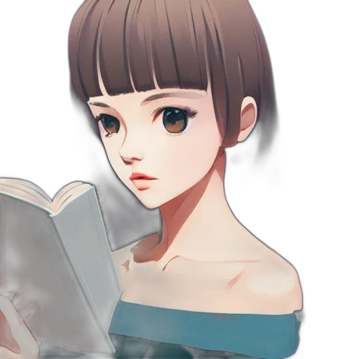 face, dress, staff, robot, concept art, anime, 3d render, fantasy art transparent PNG cut-out