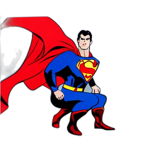 comic book art, cartoon, concept art, 3d render, superman, wheelchair, color, film transparent PNG cut-out