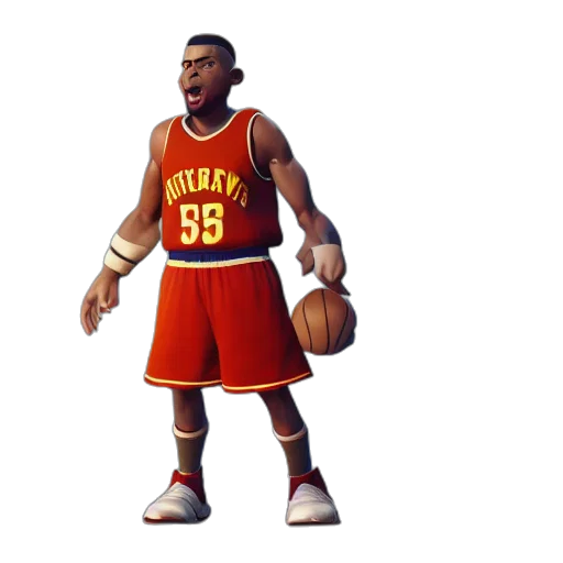 3d render, concept art, steve, curry, basketball, player, beautiful, detailed transparent PNG cut-out