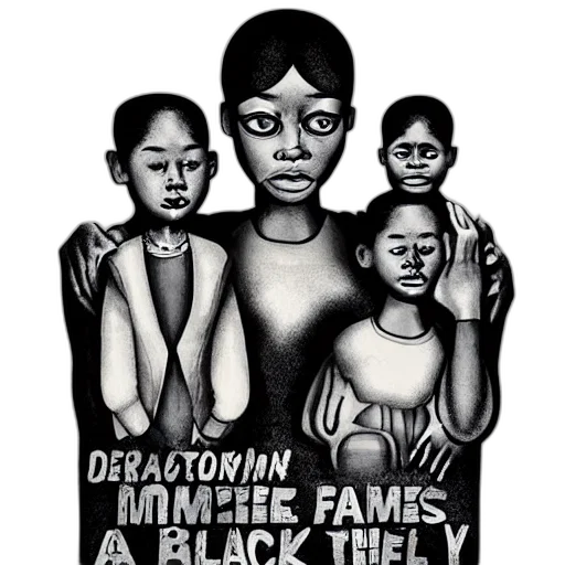 poster, design, miserable, black, family, adhira, putra transparent PNG cut-out