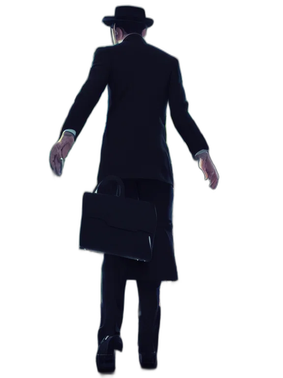 staff, jacket, dress, creature, concept art, 3d render, cyberpunk, photorealistic transparent PNG cut-out