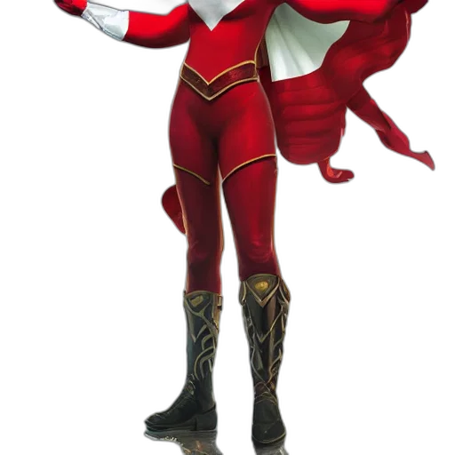 jacket, staff, concept art, 3d render, comic book art, red, captain, vienna transparent PNG cut-out