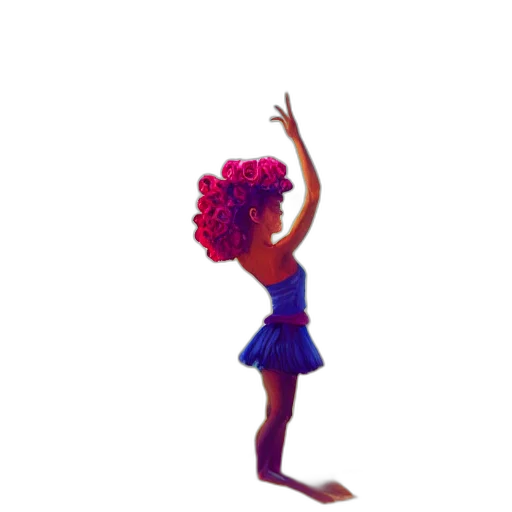 dress, hair, crown, hat, concept art, cartoon, 3d render, pixel art transparent PNG cut-out