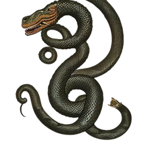 animal, dragon, staff, creature, concept art, photorealistic, 3d render, fantasy art transparent PNG cut-out