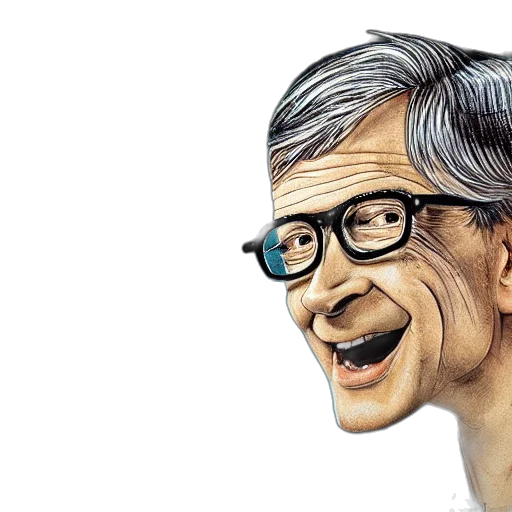 face, photorealistic, cartoon, bill transparent PNG cut-out