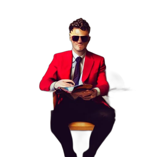 jacket, staff, cartoon, concept art transparent PNG cut-out