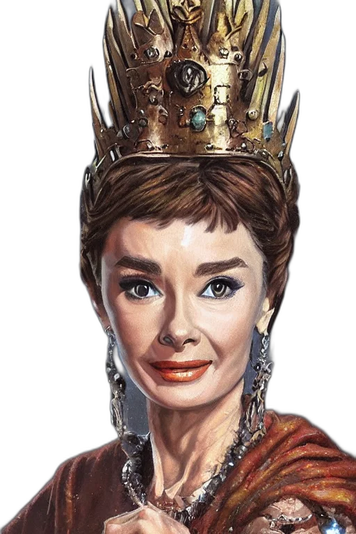 crown, face, photorealistic, fantasy art transparent PNG cut-out