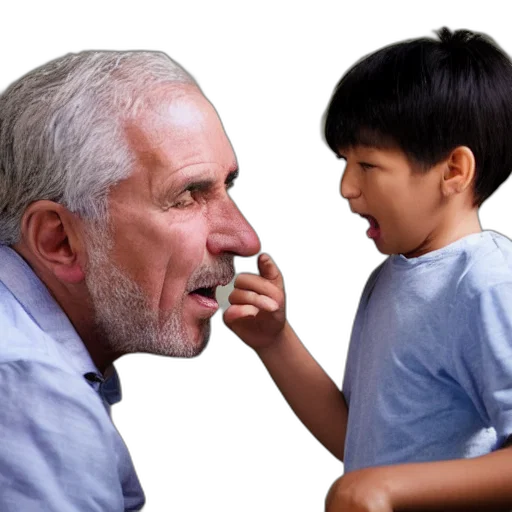 face, mask, weapon, photorealistic, older, man, arguing, young transparent PNG cut-out