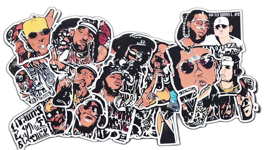 cartoon, comic book art, concept art, watercolor, rapper, sticker, art transparent PNG cut-out