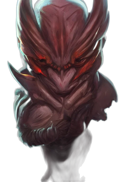 creature, mask, dragon, face, concept art, fantasy art, watercolor, comic book art transparent PNG cut-out