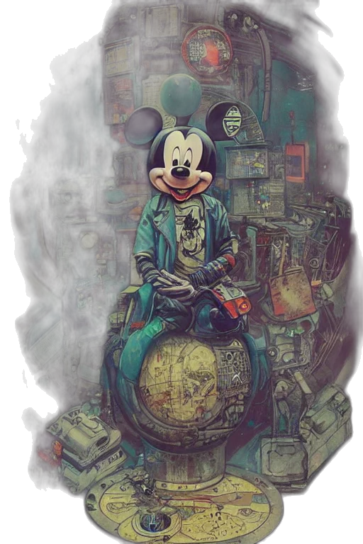 mask, jacket, robot, comic book art transparent PNG cut-out