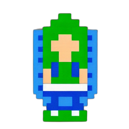 crown, robot, dress, bottle, pixel art, 3d render, concept art, fantasy art transparent PNG cut-out