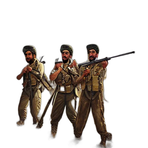 weapon, staff, concept art, pixel art, 3d render, oil painting, kurdish, peshmerga transparent PNG cut-out