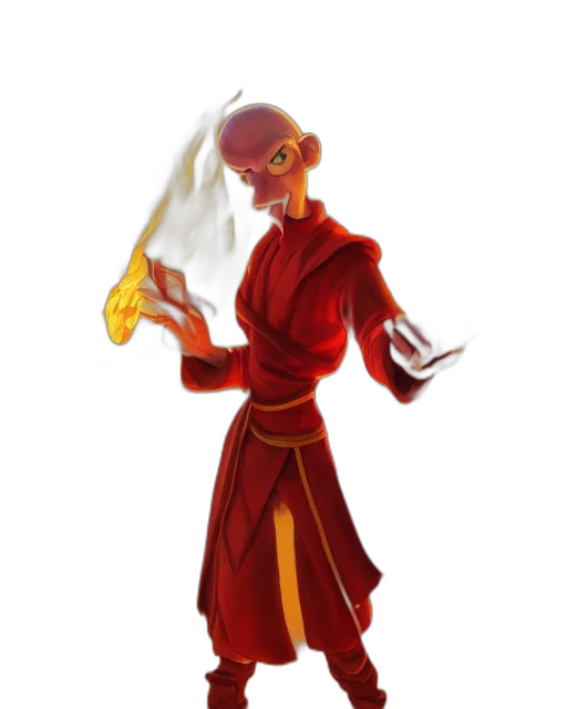 staff, mask, concept art, 3d render, fantasy art, pixel art, fire, red transparent PNG cut-out
