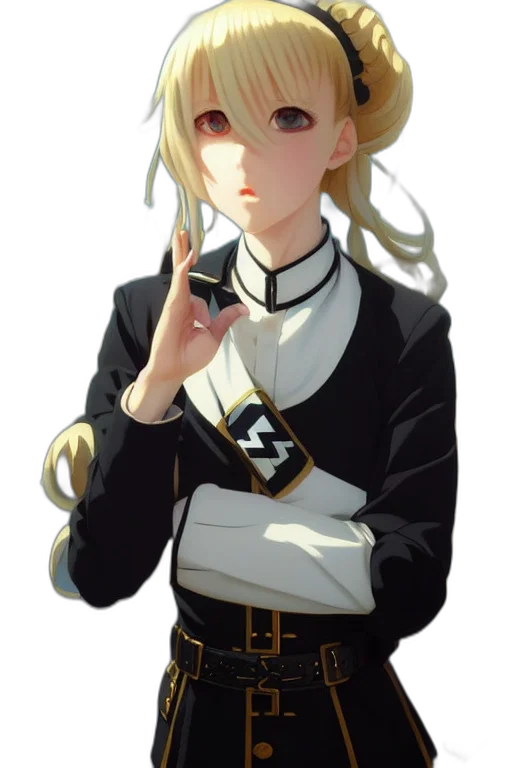 staff, jacket, crown, weapon, anime, pixel art, concept art, cartoon transparent PNG cut-out