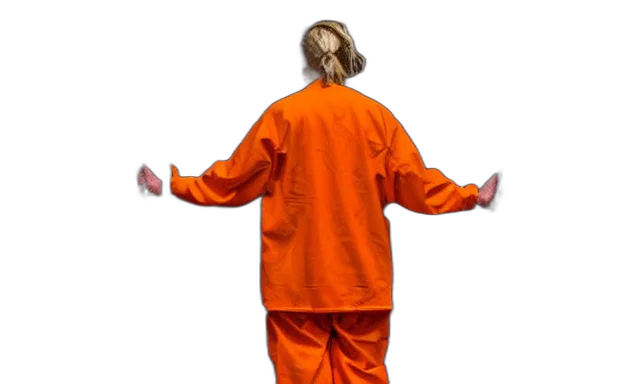 jacket, dress, staff, hair transparent PNG cut-out