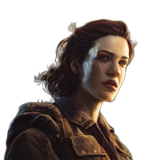 jacket, face, weapon, staff transparent PNG cut-out
