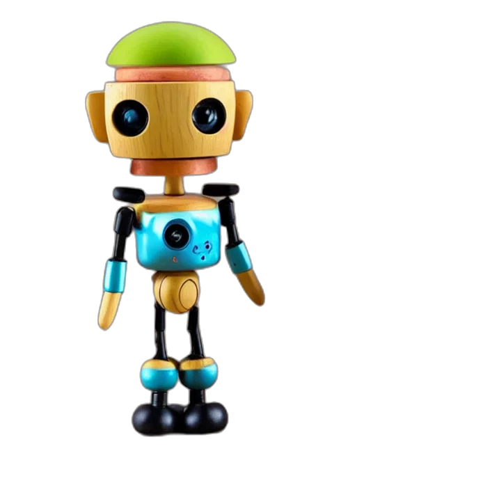 robot, 3d render, concept art, cute transparent PNG cut-out