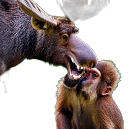animal, creature, photorealistic, concept art, fantasy art, 3d render, photo, moose transparent PNG cut-out
