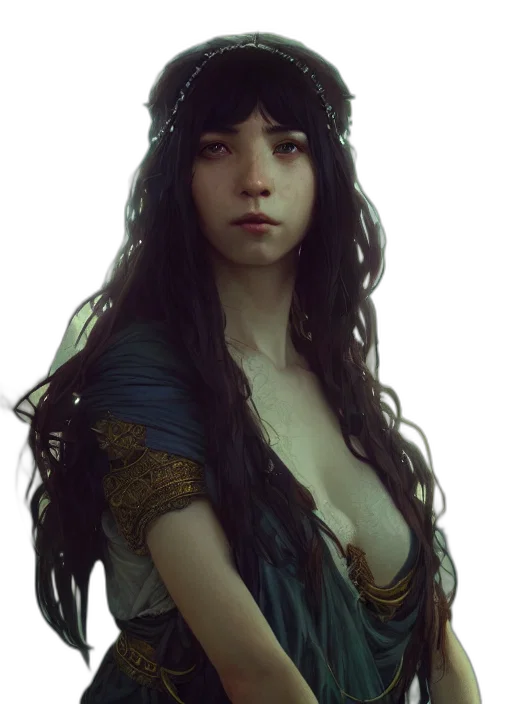 dress, crown, face, hat transparent PNG cut-out