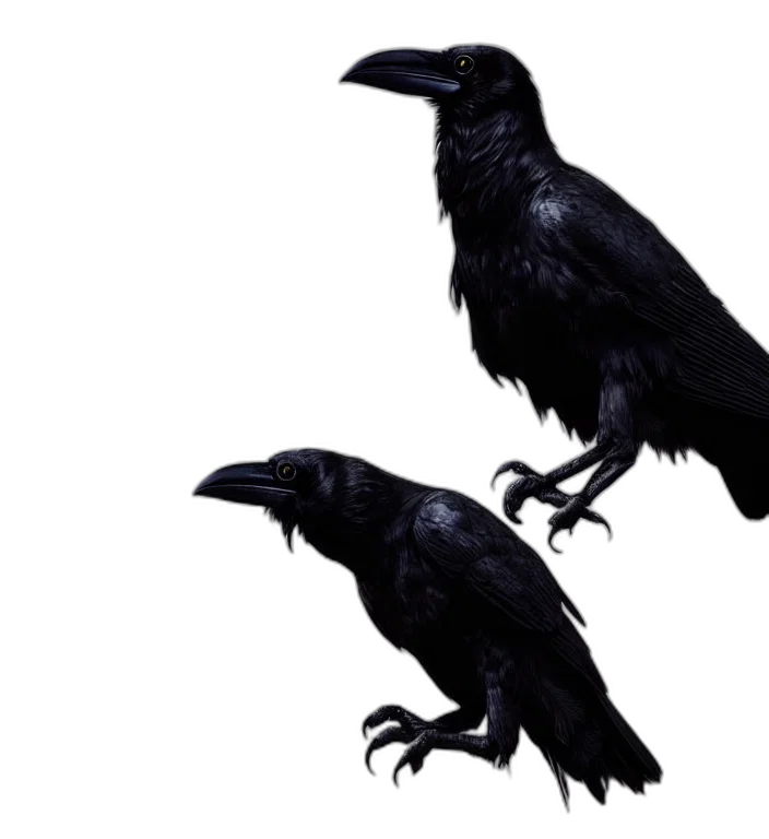 animal, creature, concept art, 3d render, photorealistic, fantasy art, dark, raven transparent PNG cut-out