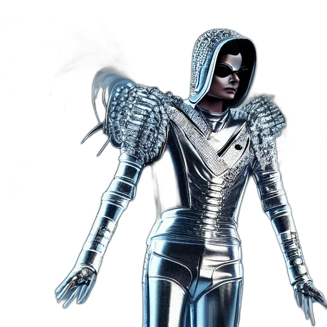 concept art, comic book art, 3d render, beautiful, futuristic, cyberpunk, michael, jackson transparent PNG cut-out