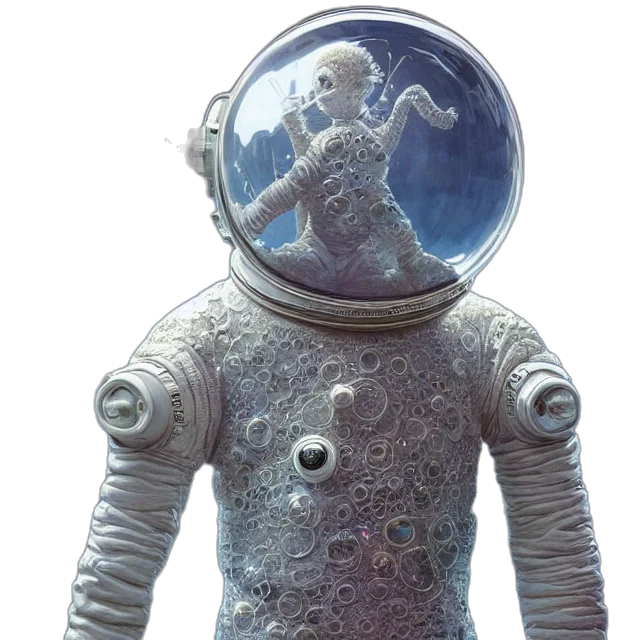 robot, staff, creature, mask transparent PNG cut-out