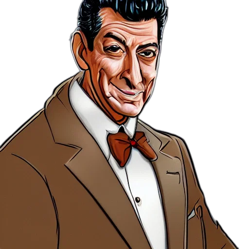 staff, jacket, face, comic book art transparent PNG cut-out