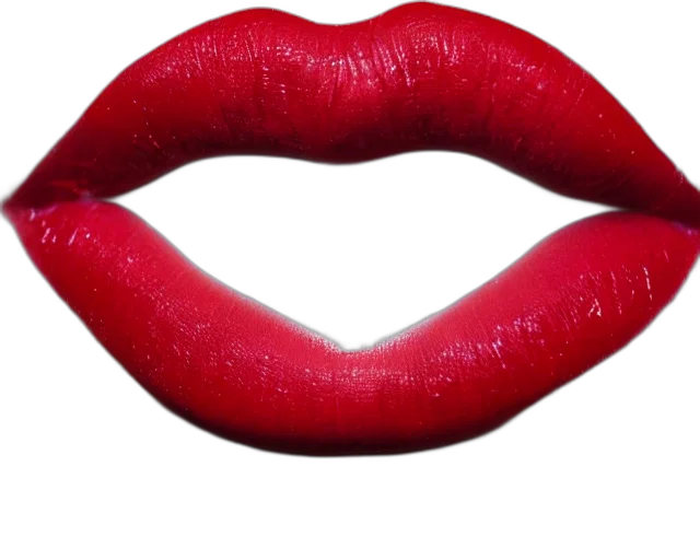 jewelry, crown, photorealistic, 3d render, red, big, plump, lips transparent PNG cut-out